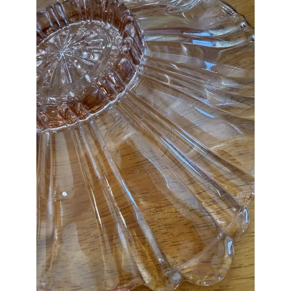 Vintage Pink Depression Glass Candy Dish / Mint Tray, 